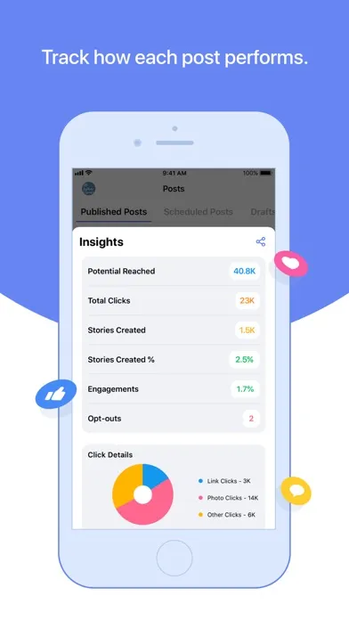Tangkapan skrin Zoho Social