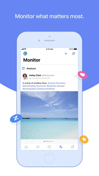 Tangkapan skrin Zoho Social