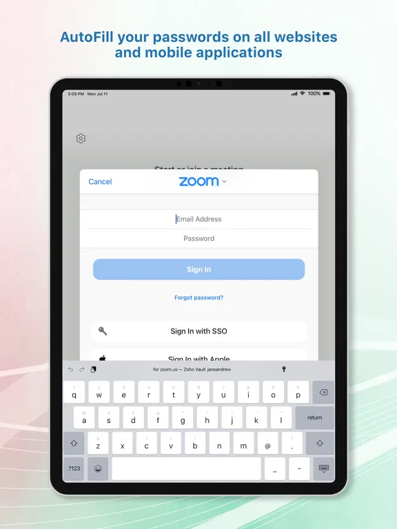 Zoho Vault - Password Manager iPad 應用截圖
