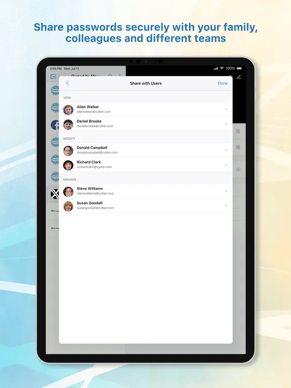 Zoho Vault - Password Manager iPad 應用截圖