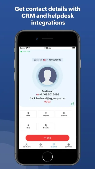 Screenshot di ZDialer by Zoho Voice