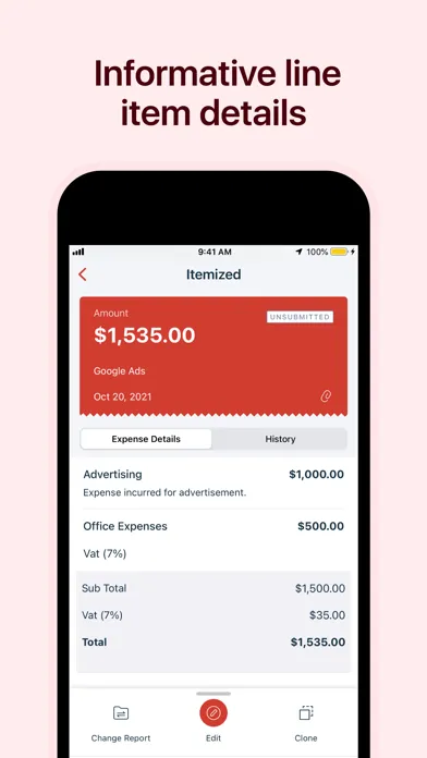 Zoho Expense - Expense Reports स्क्रीनशॉट