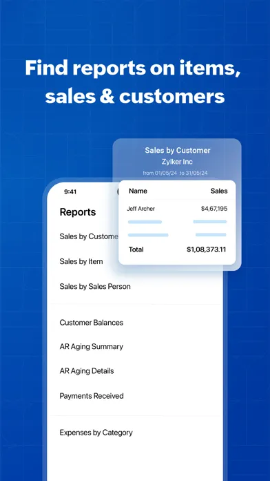 Ảnh chụp màn hình của Zoho Invoice Maker App