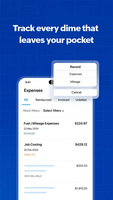 Ảnh chụp màn hình của Zoho Invoice Maker App