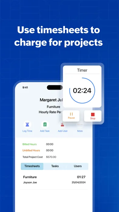 Ảnh chụp màn hình của Zoho Invoice Maker App