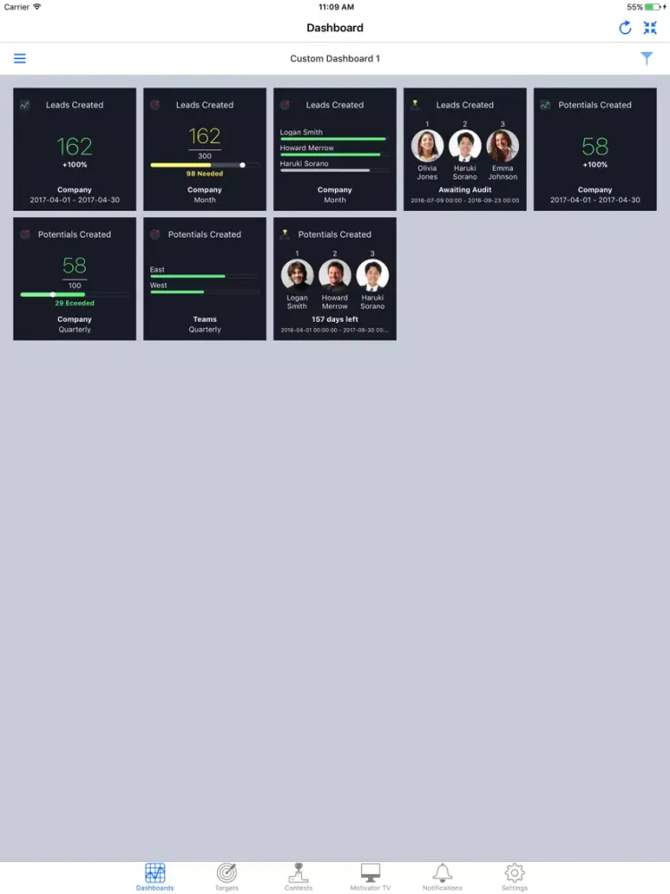 Screenshot di Zoho Motivator iPad 