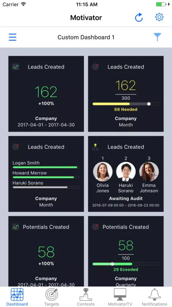 Screenshot di Zoho Motivator