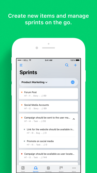 Zoho Sprints স্ক্রিনশট