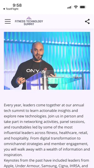 The Fitness Technology Summit应用截图