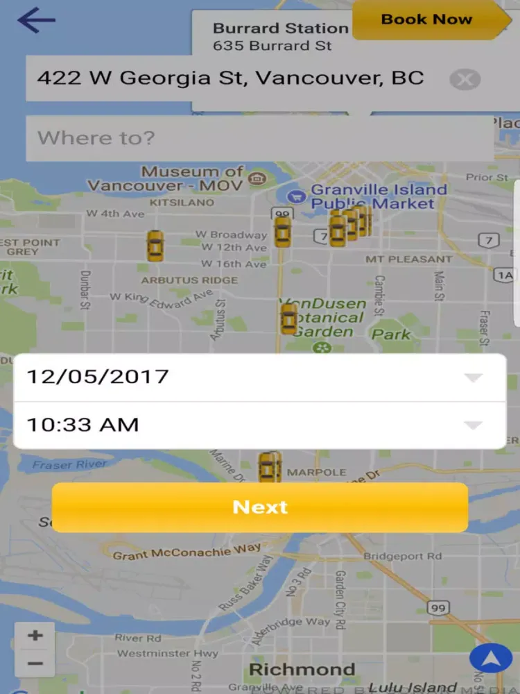 Yellow Cab Taxi Vancouver iPad  स्क्रीनशॉट