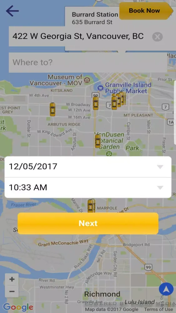 Yellow Cab Taxi Vancouver स्क्रीनशॉट