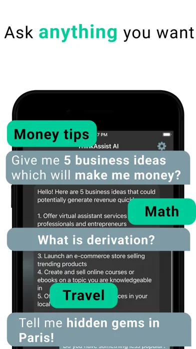 Zrzuty ekranu Talk to AI - ThinkAssist