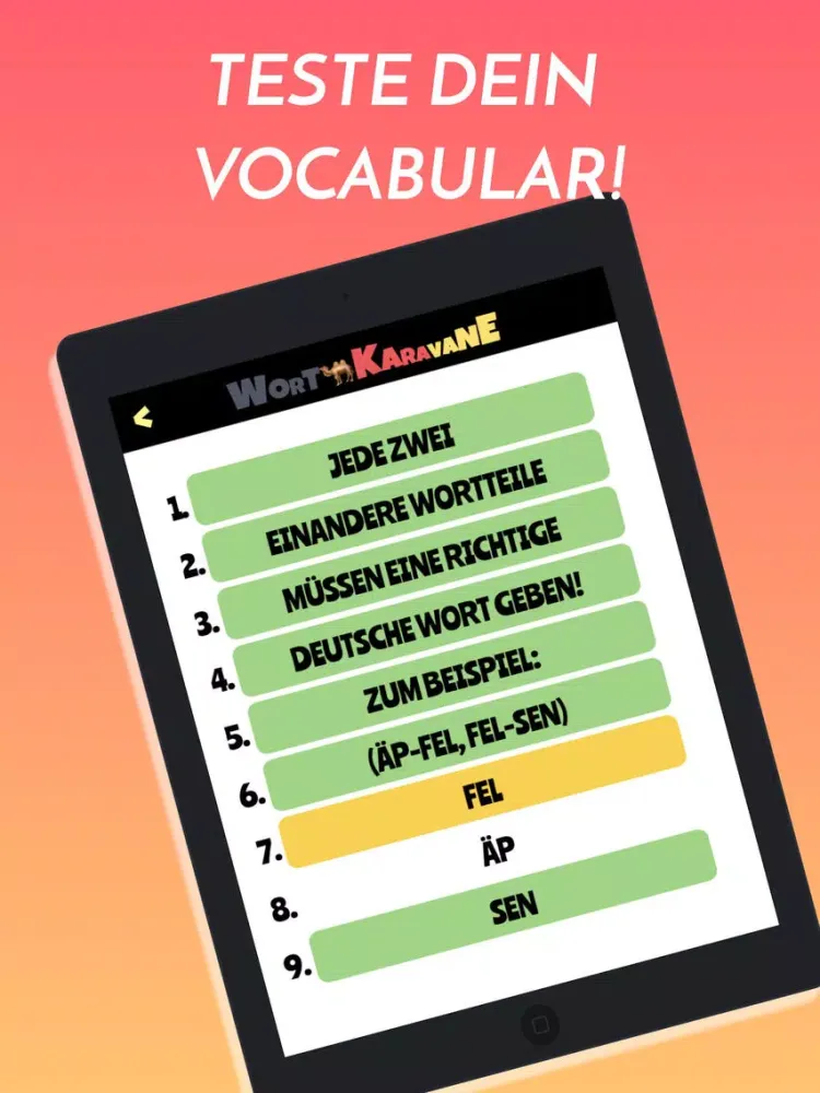 Скриншоты Wort Karavane - Deutsch 2018 iPad 