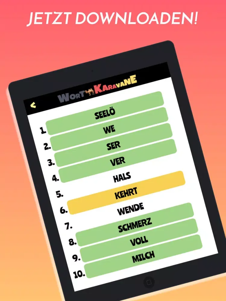 Скриншоты Wort Karavane - Deutsch 2018 iPad 