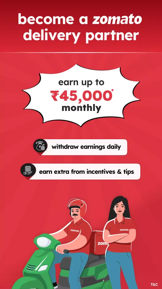Screenshot di Zomato Delivery Partner