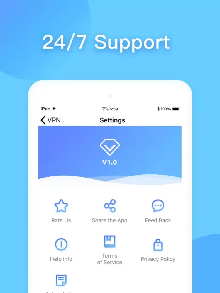 Captures d'écran de Victory VPN - Unlimited VPN iPad 