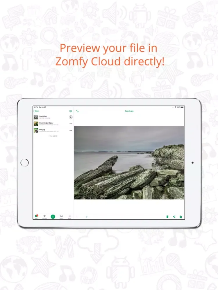 Zomfy Cloud iPad  سکرین شاٹس