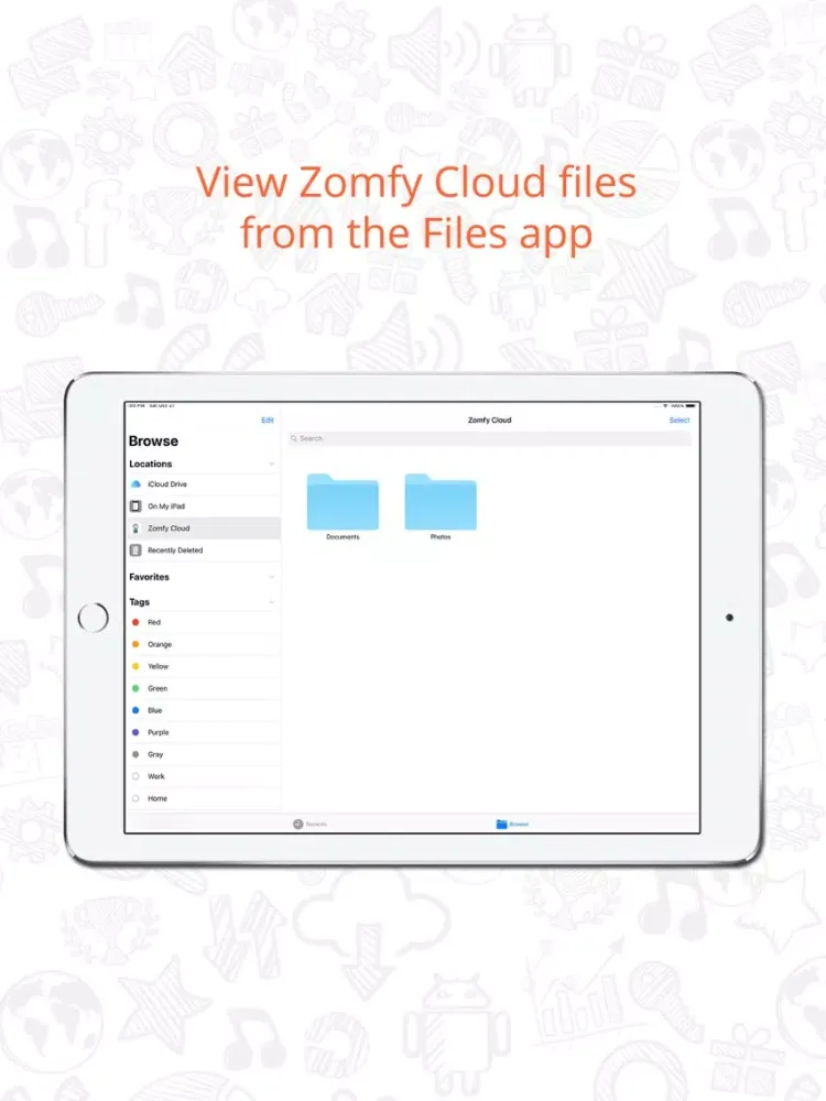 Zomfy Cloud iPad  سکرین شاٹس