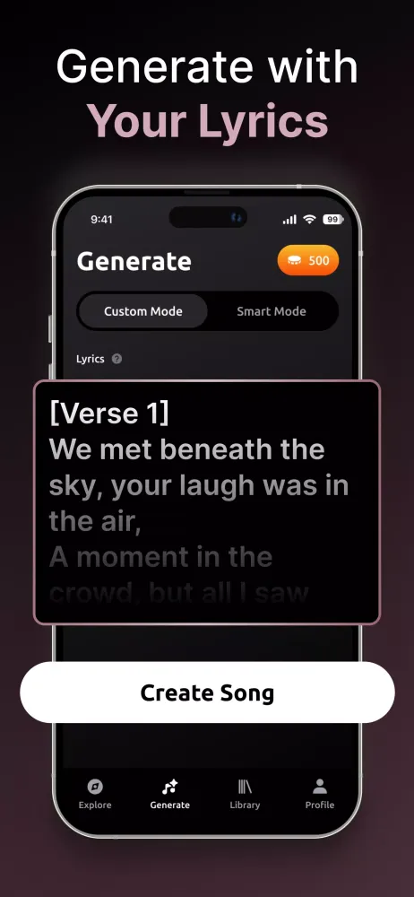 Capturas de pantalla de AI Song & Music Generator Zona