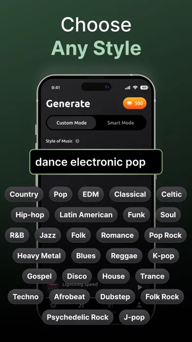 Capturas de tela do AI Song, Music Generator・Zona