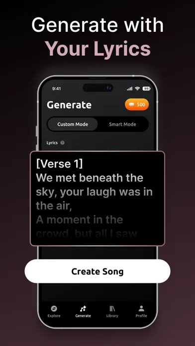 Capturas de tela do AI Song, Music Generator・Zona