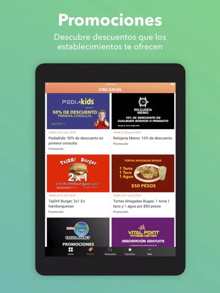 Ảnh chụp màn hình của Zona Sur GDL iPad 
