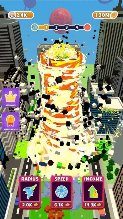 Capturas de tela do Idle Tornado!