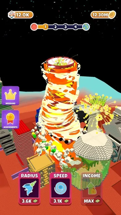 Capturas de tela do Idle Tornado!