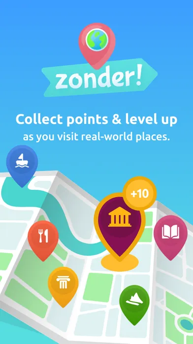 Capturas de tela do Zonder: Real-World Travel Game