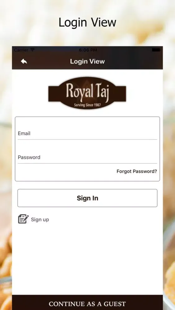 ภาพหน้าจอของ Royal Taj - Order Food Online