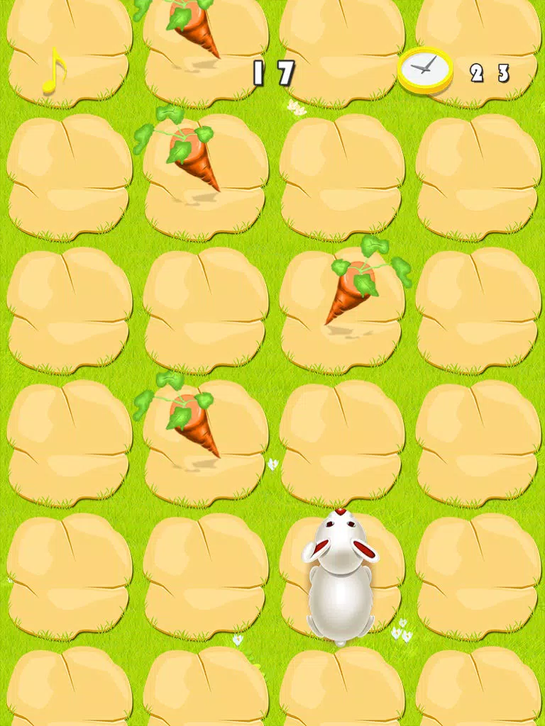 Capturas de tela do Bunny Hopper - Jump from Tile to White Tile and Pick up the Easter Carrots without tap or touch blank spaces iPad 
