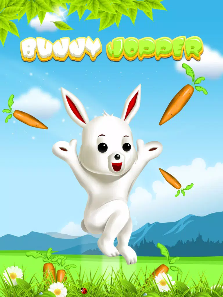 Capturas de tela do Bunny Hopper - Jump from Tile to White Tile and Pick up the Easter Carrots without tap or touch blank spaces iPad 