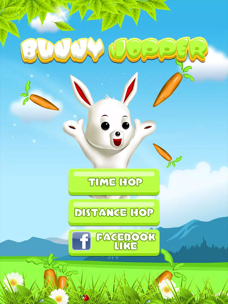 Capturas de tela do Bunny Hopper - Jump from Tile to White Tile and Pick up the Easter Carrots without tap or touch blank spaces iPad 