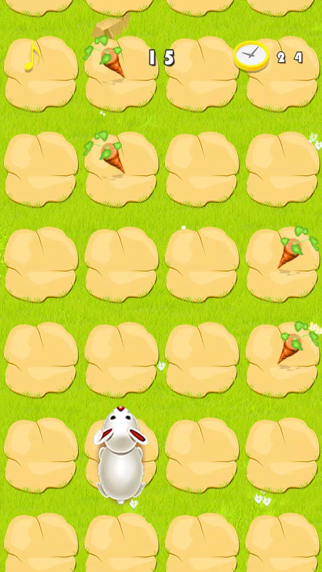 Capturas de tela do Bunny Hopper - Jump from Tile to White Tile and Pick up the Easter Carrots without tap or touch blank spaces
