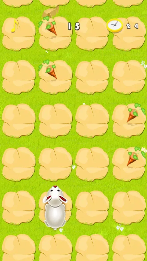 Screenshot di Bunny Hopper - Jump from Tile to White Tile and Pick up the Easter Carrots without tap or touch blank spaces