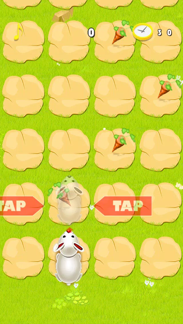 Capturas de tela do Bunny Hopper - Jump from Tile to White Tile and Pick up the Easter Carrots without tap or touch blank spaces