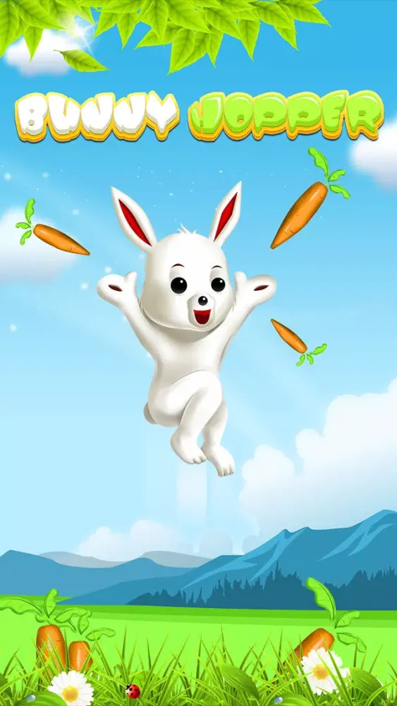 Screenshot di Bunny Hopper - Jump from Tile to White Tile and Pick up the Easter Carrots without tap or touch blank spaces