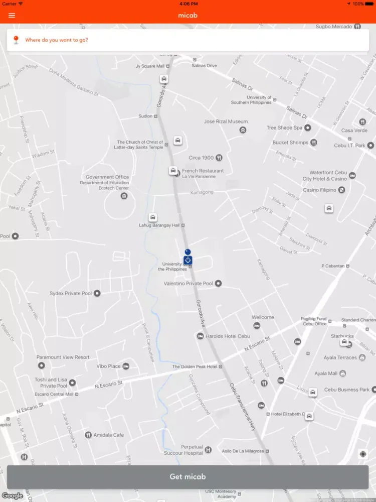 MiCab - Taxi Booking App iPad  سکرین شاٹس