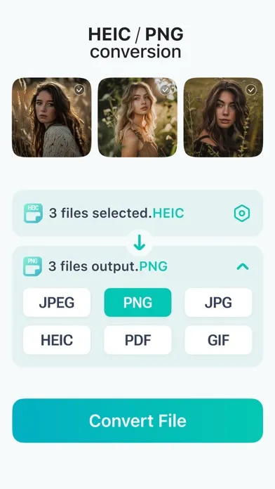 ภาพหน้าจอของ Image Converter JPEG PNG HEIC