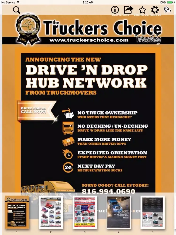 ภาพหน้าจอของ Truckers Choice iPad 