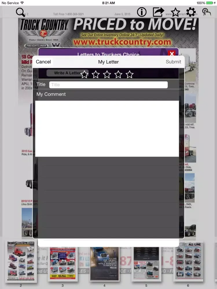ภาพหน้าจอของ Truckers Choice iPad 