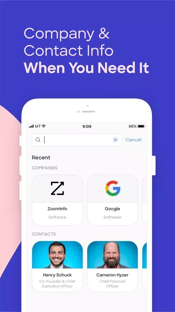 Capturas de pantalla de ZoomInfo Communitiez