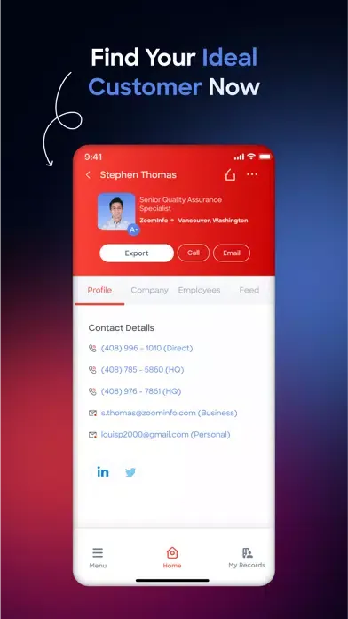 ZoomInfo Screenshots