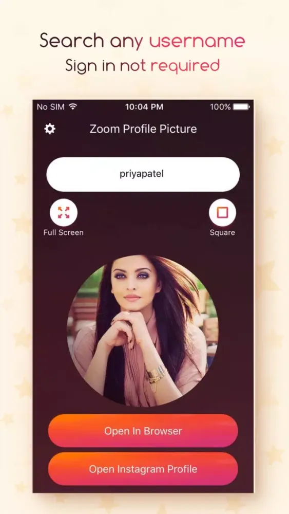 Zoom Your Profile Picture Screenshots