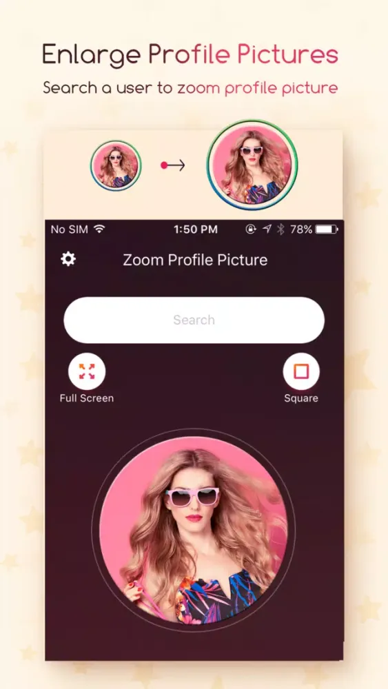 Zoom Your Profile Picture Screenshots