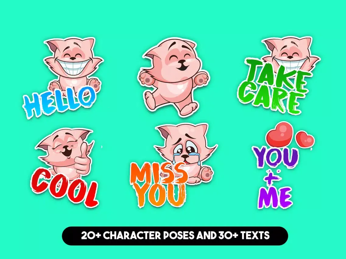 Cute Cat Sticker Pack! iPad  Screenshots