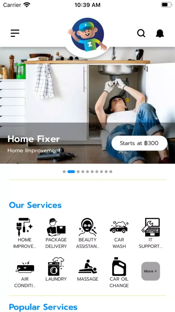 zoop - on demand service app سکرین شاٹس