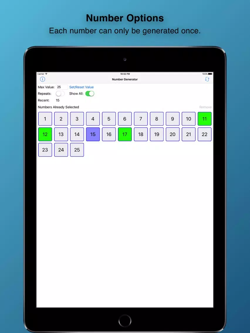 RandomGen iPad 应用截图