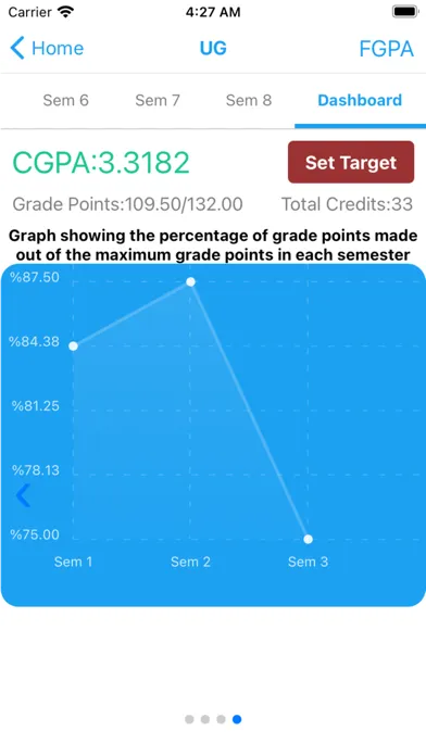Capturas de tela do TReC GPA Calculator