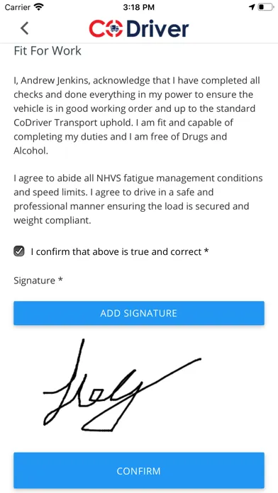 Screenshot di CoDriver - Courier Management